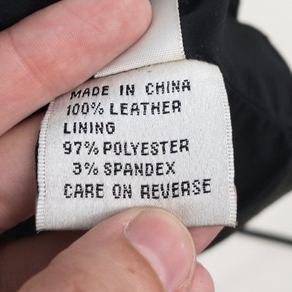 St. John S/M Leather Blazer Jacket Black Vintage - Picture 11 of 12